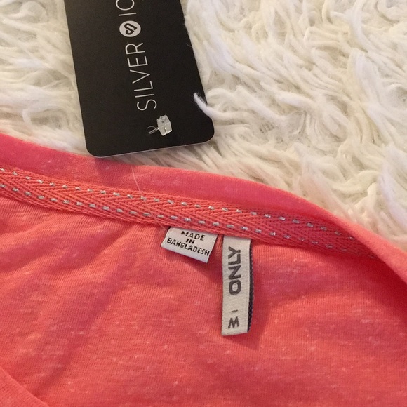 NWT ONLY Brand T-Shirt Rodeo Season Coral Med - Picture 4 of 6